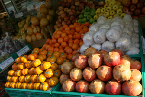 France, Paris 13e, quartier chinois, commerces, avenue d'italie, fruits