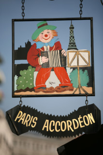clown playing an instrument,