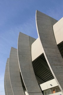 France, paris 16e, stade du parc des princes, architecte roger taillibert, detail architecture