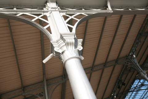 France, detail of a pillar and a capital