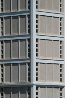 France: Normandie, Seine Maritime, le havre, architecte auguste perret, detail habitat, appartements, fenetres, beton,