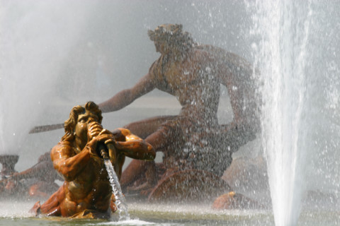 France, yvelines, Versailles, chateau, grandes eaux de Versailles, fontaine, jets d'eau sculpture,