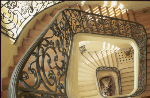France, Paris 6e, escalier hotel de marsilly, 18 rue du cherche midi, grand escalier d'honneur,