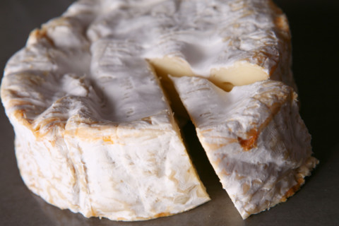 France, Normandie, gastronomie normande, fromage, camembert au lait cru de marque gillot, moule a la louche,