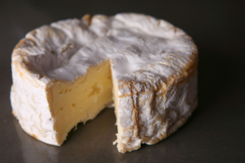 France, Normandie, gastronomie normande, fromage, camembert au lait cru de marque gillot, moule a la louche,
