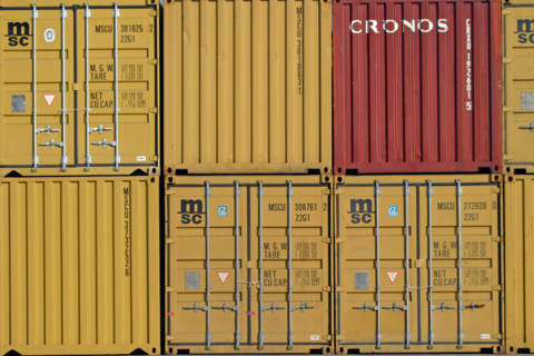 France, Normandie, port de Rouen, conteneurs, containers, commerce international,