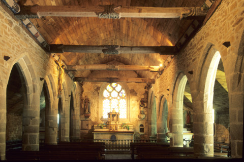 France, Bretagne, Finistere sud, Cornouaille, Pont Aven, chapelle de tremalo dont le christ jaune inspira gauguin