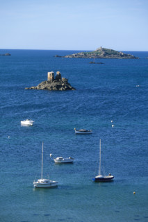 France, Bretagne, Finistere nord, baie de Morlaix, carantec, ilots, bateaux de plaisance,