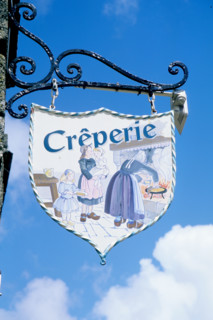 France, creperie in locronan