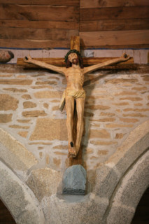 France, Bretagne, Finistere sud, Cornouaille, Pont Aven, chapelle de tremalo dont le christ jaune inspira gauguin