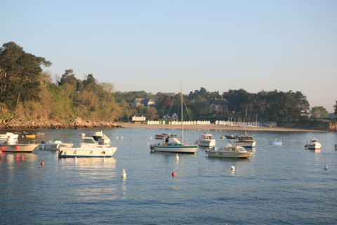 France, Bretagne, Finistere sud, Cornouaille, port manech, embouchure de l'Aven et du Belon, port, bateaux, au fil de la promenade du sentier littoral,