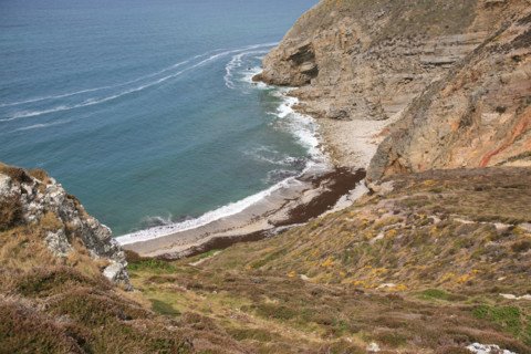 France, Bretagne, Finistere, presqu'ile de crozon, cap de la chevre, anse, plage, greve,