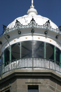 France, Bretagne, Finistere sud, pays bigouden, saint guenole, phare d'Eckmuhl, detail lanterne,