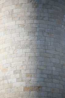 France, Bretagne, Finistere sud, pays bigouden, saint guenole, pres du phare d'Eckmuhl, la vieille tour, detail construction, blocs de pierre,