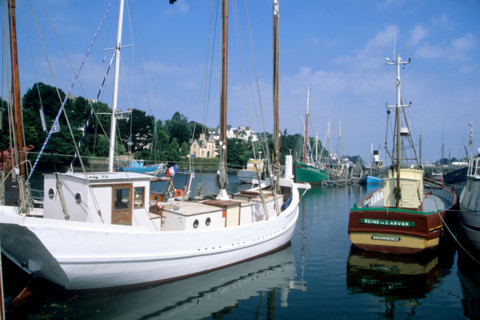 France, Bretagne, Finistere sud, Douarnenez, musee maritime de port rhu, histoire des bateaux, patrimoine,