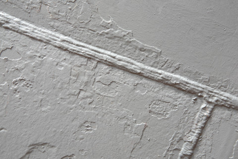 France, Bretagne, Finistere Sud, Cornouaille, Concarneau, chantier naval, Le Passage, bateau au sec, travaux, matieres, metal, coque, detail soudure,