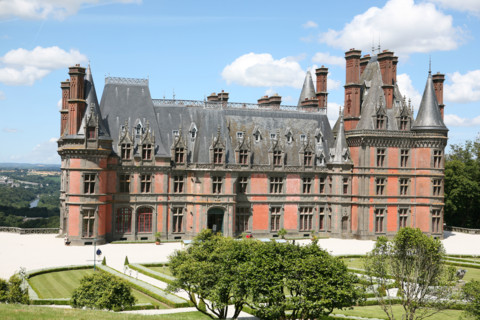 France, Bretagne, Finistere, parc et chateau de Trevarez, jardins, domaine de trevarez, departemental,
