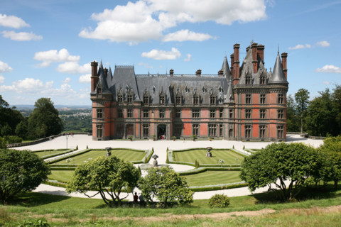 France, Bretagne, Finistere, parc et chateau de Trevarez, jardins, domaine de trevarez, departemental,