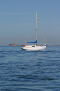 France, Basse Normandie, Manche, Cotentin, Cherbourg, rade, plaisance, voilier, fort de l'ouest,