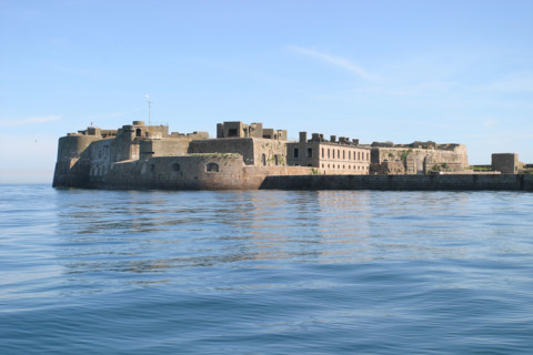 France, Basse Normandie, Manche, Cotentin, Cherbourg, rade, mer, seconde guerre mondiale, marine nationale, fort de l'ile pelee,