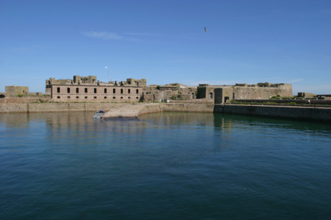 France, Basse Normandie, Manche, Cotentin, Cherbourg, rade, mer, seconde guerre mondiale, marine nationale, fort de l'ile pelee, panorama,