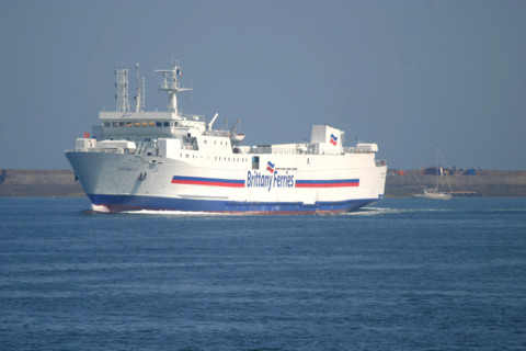 France, Basse Normandie, Manche, Cotentin, Cherbourg, rade, ferry de la brittany ferries, le coutances, trafic trans Manche,