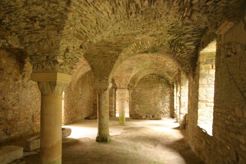France, Basse Normandie, Manche, Cotentin, Cherbourg, abbaye du voeu
Hotel d'harcourt, voutes, art roman, monument historique, le chauffoir