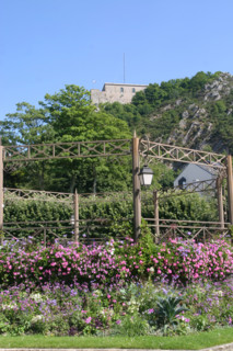 France, Basse Normandie, Manche, Cotentin, Cherbourg, jardin public au pied de la montagne du Roule, vers le fort du roule,