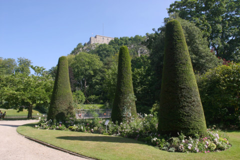 France, Basse Normandie, Manche, Cotentin, Cherbourg, jardin public au pied de la montagne du Roule, vers le fort du roule,