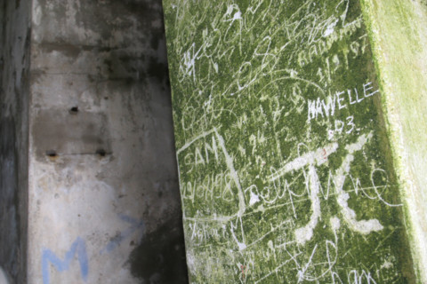 France, Basse Normandie, Manche, Cotentin, Cherbourg, rade, marine nationale, seconde guerre mondiale, fort de l'ile pelee, graffiti,