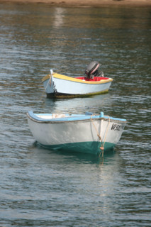 France, Bretagne, Morbihan, golfe du Morbihan, presqu'ile de rhuys, arzon, port navalo, barques au mouillage,