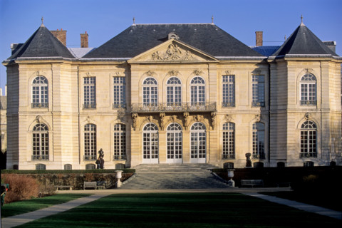 France, Paris 7e, faubourg Saint-Germain, 79 rue de Varenne, hotel biron, musee rodin, hotel particulier, facade sur jardin,