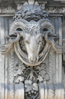 France, Paris 8e, 9 place de la Madeleine, restaurant Lucas Carton, aujourd'hui Senderens, decor facade,