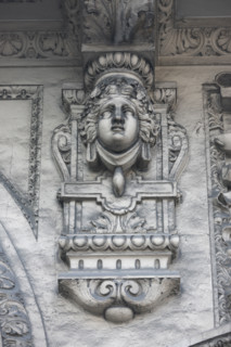 France, Paris 8e, 9 place de la Madeleine, restaurant Lucas Carton, aujourd'hui Senderens, decor facade,