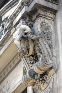 France, Paris 8e, 9 place de la Madeleine, restaurant Lucas Carton, aujourd'hui Senderens, decor facade,