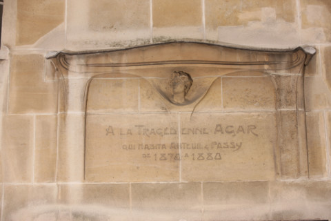 Tribute to the tragedian actress Agar in Paris