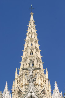 France, Haute Normandie, Seine Maritime, Rouen, eglise saint Maclou, fleche renovee, art gothique, monument historique,