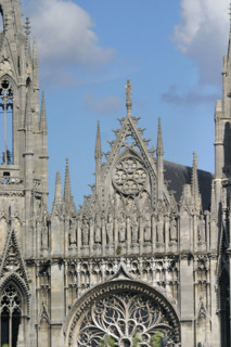 France, Haute Normandie, Seine Maritime, Rouen, eglise abbatiale Saint-Ouen, chevet, edifice religieux, facade ouest,