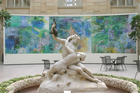 France, Haute Normandie, seine maritime, rouen, musee des beaux arts, 1 place restout, jardin des sculptures, tableau la seine de raoul dufy,