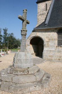 France, Haute Normandie, Seine Maritime, pays de Caux maritime, Malleville-les-Gres, calvaire et eglise