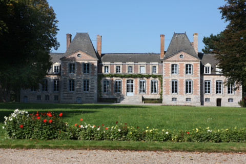 France, Haute Normandie, Seine Maritime, pays de Caux maritime, Saint-Aubin-sur-Mer, chateau,