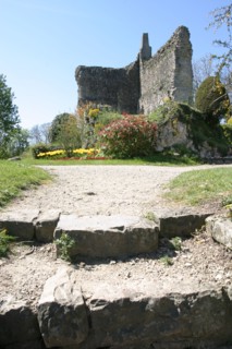 France, Basse Normandie, orne, domfront, vestiges du donjon, jardin public,
