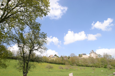 France, pays de loire, mayenne, sainte suzanne, village, forteresse sainte anne, place forte, panorama, habitat traditionnel, maisons,