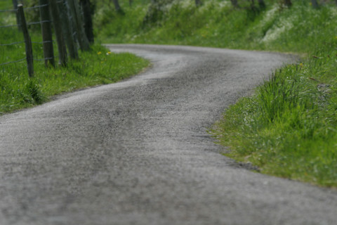 France, serpentine country road