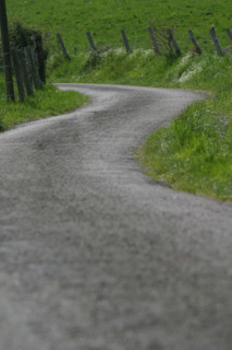 France, serpentine country road