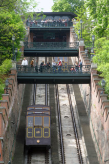 europe, funicular going up to  varnegyed