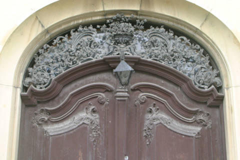 europe, Hongrie, budapest, detail ferronnerie (tarnok utca), Buda,