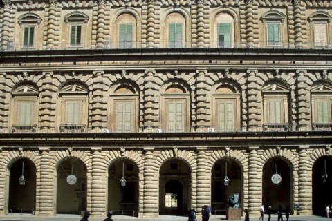 Italie, toscane, florence, firenze, renaissance italienne, palais pitti, facade, appareil a refends et bossages, architecture, musee, jardin boboli,