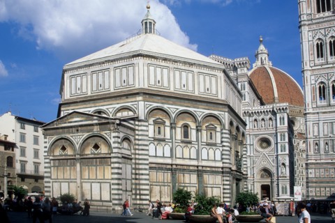 Italie, toscane, florence, firenze, renaissance italienne, baptistere, santa maria del fiore, campanile de giotto, marbre, duomo,