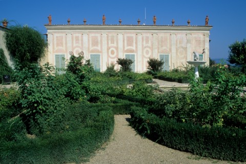 Italie, toscane, florence, firenze, jardin boboli, pelouse, palais, statues sculpture, balustrade, eau, parc, renaissance italienne,